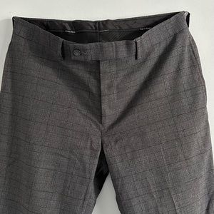 Calvin Klein plaid gray dress pants regular fit